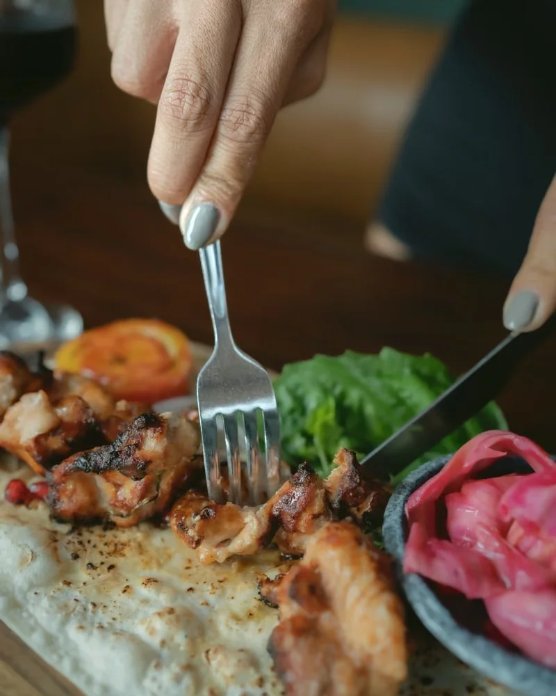 Chicken shashlik from the open-fire grill at Tarragon, Uluwatu