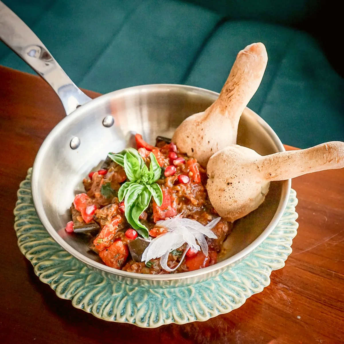 Adjapsandal at Tarragon Georgian restaurant, Uluwatu Bali