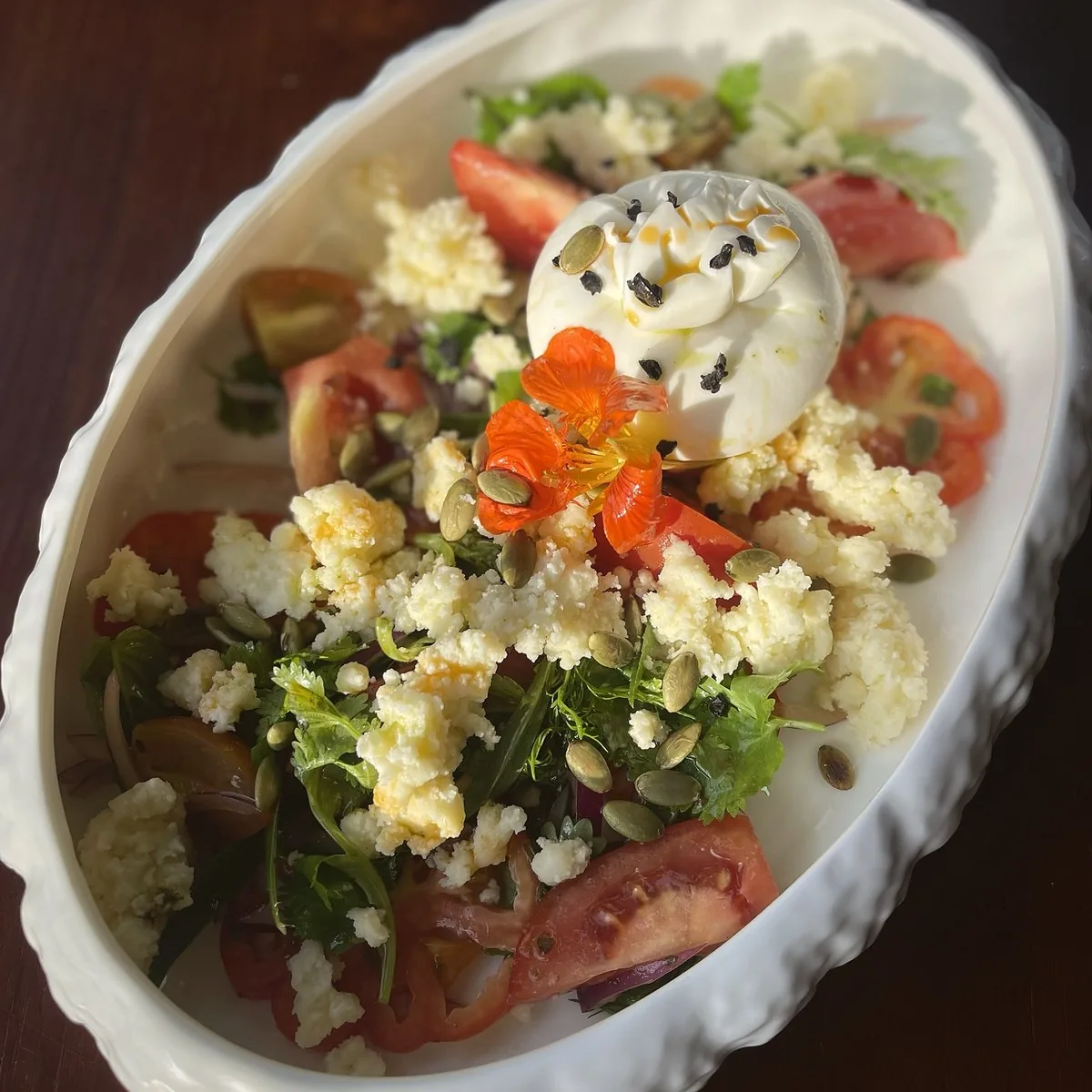 Imeretian salad at Tarragon Georgian restaurant, Uluwatu Bali