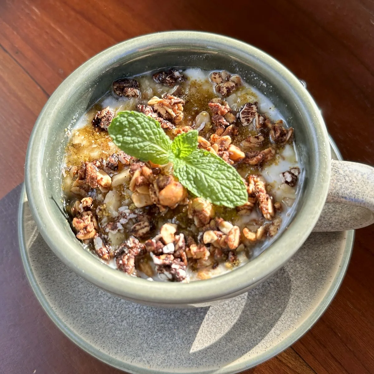 Matsoni with honey & walnuts at Tarragon Georgian restaurant, Uluwatu Bali