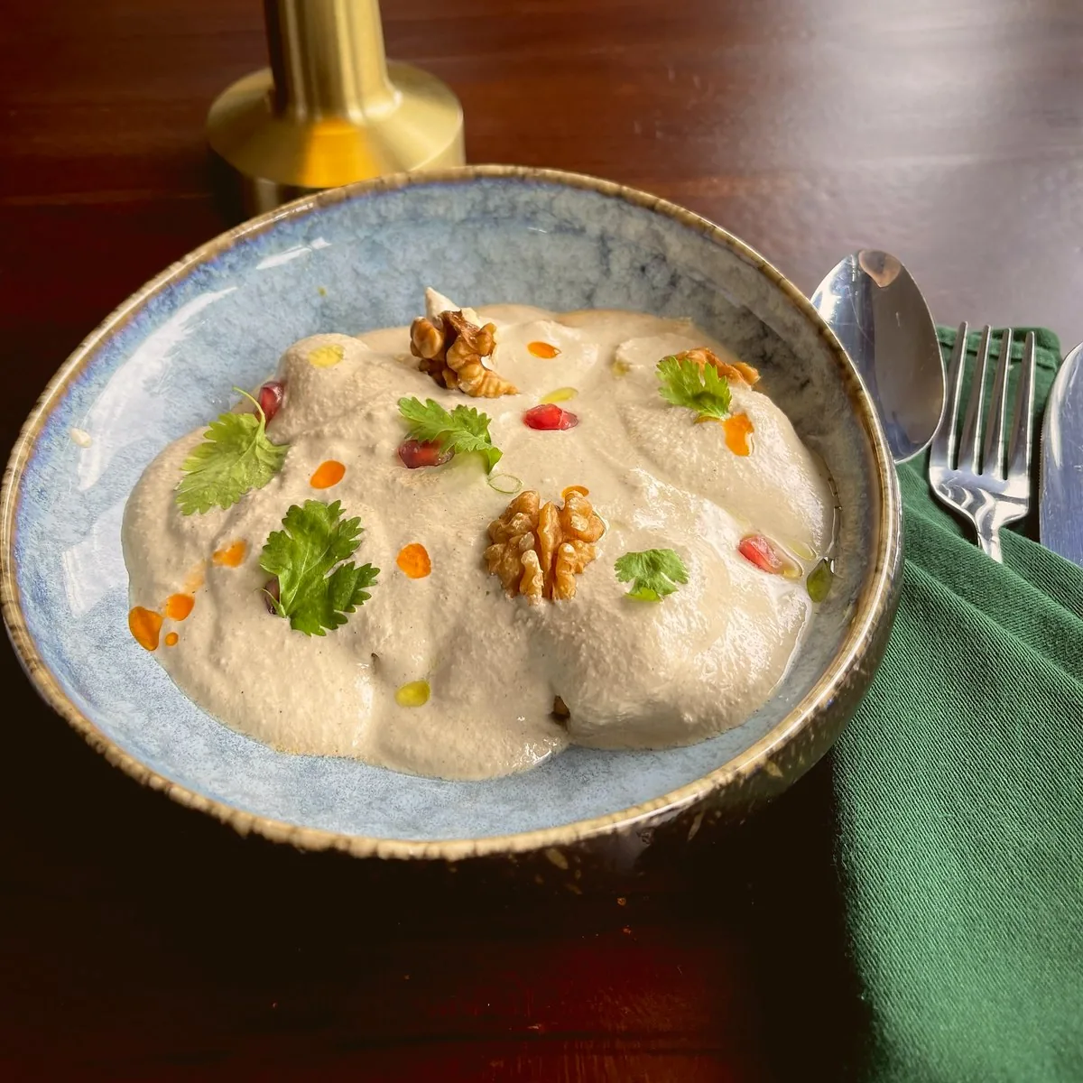Satsivi chicken at Tarragon Georgian restaurant, Uluwatu Bali