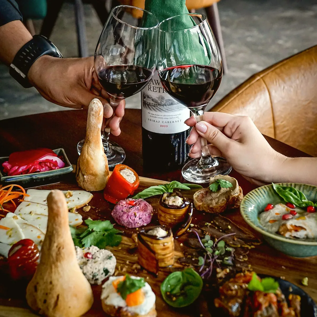 Tarragon appetizers platter at Tarragon Georgian restaurant, Uluwatu Bali