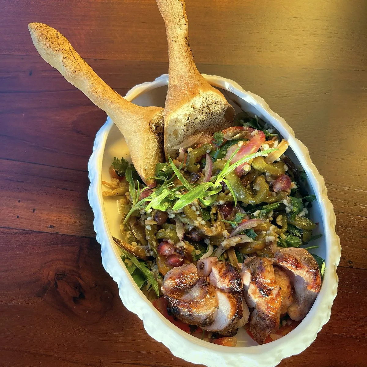 Tbilisi salad at Tarragon Georgian restaurant, Uluwatu Bali