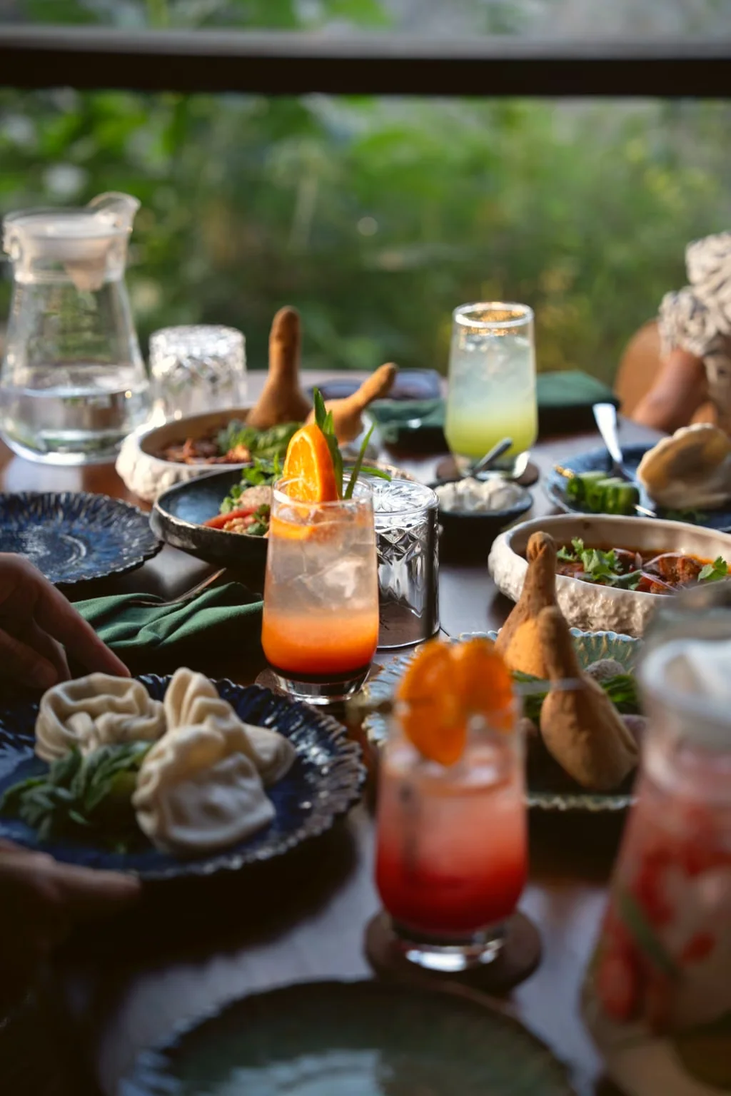 Georgian dinner with cocktails and tropical greenery at Tarragon near Padang Padang