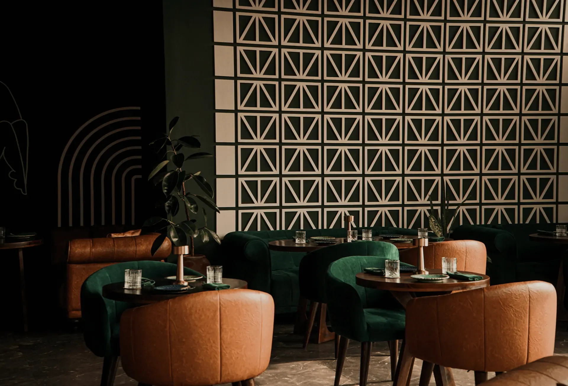 Interior of Tarragon, a Georgian restaurant in Uluwatu, Bali